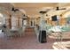 Enjoy outdoor living on this spacious patio with ceiling fans and comfortable seating at 200 River Vista Dr # 736, Atlanta, GA 30339
