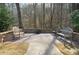Exterior patio area with stone border and benches at 200 River Vista Dr # 736, Atlanta, GA 30339