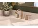 Close-up of a stylish bathroom vanity with modern fixtures and elegant marble countertop at 2849 Parkridge Ne Dr, Brookhaven, GA 30319