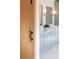 Stylish bath featuring double sink vanity with marble floor, and a barn door at 2849 Parkridge Ne Dr, Brookhaven, GA 30319