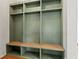 Mudroom with light green open lockers and a light wood bench at 2849 Parkridge Ne Dr, Brookhaven, GA 30319