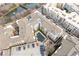 Drone shot focusing on the apartments amenities including pool, rooftop terrace, and private parking at 400 17Th Nw St # 2025, Atlanta, GA 30363