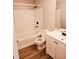Bathroom showcasing vanity, toilet and tub/shower combo at 2302 Waldrop Pl, Decatur, GA 30034