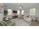 Inviting living room with a comfortable sofa, two chairs, a ceiling fan, and plenty of natural light at 2871 Fareed, Douglasville, GA 30135