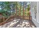 Spacious wooden deck surrounded by lush trees, perfect for outdoor enjoyment at 3311 Fieldwood Se Dr, Smyrna, GA 30080