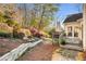 Private backyard includes a charming deck, lush landscaping, and mature trees at 2115 Azalea Dr, Roswell, GA 30075