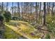 Spacious backyard featuring lush greenery and a stepping stone pathway at 9185 Old Southwick Pass, Johns Creek, GA 30022