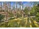 Expansive backyard with natural landscaping and mature trees at 9185 Old Southwick Pass, Johns Creek, GA 30022