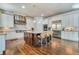 Updated kitchen featuring white cabinets, an island with seating, and stainless steel appliances at 2417 Siesta Ct, Marietta, GA 30062