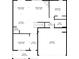 Layout for the first floor with dimensions of the rooms at 4825 Layton Drive, Lithia Springs, GA 30122