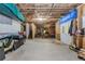 Spacious unfinished basement, ready to be customized, with exposed wood framing and a door leading to the outside at 1351 Ashbury Park Dr, Hoschton, GA 30548