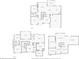 Detailed floor plan showcasing the layout of the first floor, second floor and basement at 1351 Ashbury Park Dr, Hoschton, GA 30548