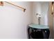 Bathroom features a unique vanity with a glass vessel sink at 700 Celeste Sw Ln, Atlanta, GA 30331