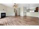 Bright living room featuring a fireplace and wood floors at 700 Celeste Sw Ln, Atlanta, GA 30331