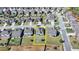 Aerial view showing the property lines of a two-story home in a residential neighborhood at 4217 Heisenberg Ln, Suwanee, GA 30024