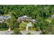 Beautiful aerial view of a traditional home with manicured lawn, circular driveway, and lush surrounding trees at 4520 Garmon Nw Rd, Atlanta, GA 30327