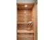 Private home sauna lined with wood and complete with a bucket and ladle at 4520 Garmon Nw Rd, Atlanta, GA 30327