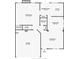 Detailed first-floor plan of this home, including measurements for the Gathering room, kitchen, and garage at 1074 Wenham Ln, Lawrenceville, GA 30044