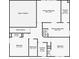 Second-floor plan featuring dimensions for the primary bedroom, bathroom, and additional bedrooms at 1074 Wenham Ln, Lawrenceville, GA 30044