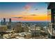 Amazing aerial view of the city skyline at dusk from a high-rise residence at 3630 Peachtree Ne Rd # 3302, Atlanta, GA 30326