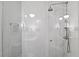 Modern shower stall features white subway tile and updated fixtures at 3630 Peachtree Ne Rd # 3302, Atlanta, GA 30326