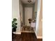 Cozy entryway with tile floor, decorative table, and neutral wall colors at 2611 Huntingdon Chase, Atlanta, GA 30350