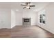 Bright living room featuring a modern fireplace, recessed lighting, and neutral paint at 2219 Nena Way # 22, Tucker, GA 30084