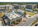 Aerial view of a shopping center with stores, restaurants, and business buildings at 531 Burton Dr, Alpharetta, GA 30009