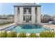 Stunning backyard pool with modern design and elegant landscaping, perfect for relaxation and entertainment at 245 Roycroft Ln, Fayetteville, GA 30214