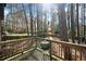 Relaxing wooded view from the private back deck at 4525 Hickory Grove Nw Dr, Acworth, GA 30102