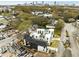 An aerial view of modern townhomes with a rooftop deck in a vibrant neighborhood near the Atlanta skyline at 219 Howell Se Dr # A, Atlanta, GA 30316