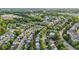 Scenic aerial view of a residential neighborhood with tree-lined streets and well-maintained homes at 310 Tuggle Court, Woodstock, GA 30188