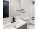 Bathroom featuring black fixtures and a shower and tub combination at 5541 Downs Way, Lithonia, GA 30058