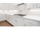 Modern kitchen featuring white countertops, stainless steel appliances, and custom cabinetry at 3312 Steeple Chase Sw Way, Conyers, GA 30094