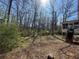 Spacious backyard with mature trees and a covered porch on the home at 430 N Oakland Cir, Mcdonough, GA 30253