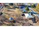 Aerial view of the park with picnic and playground areas with mature trees at 1920 Rosebriar Dr, Marietta, GA 30066