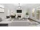 Bright living room featuring a fireplace, large windows, and neutral-colored furniture and decor at 1920 Rosebriar Dr, Marietta, GA 30066