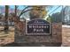 Street level view of the Whitaker Park neighborhood sign in the City of Marietta, Georgia at 1920 Rosebriar Dr, Marietta, GA 30066