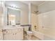 Bathroom with a vanity and a shower-tub combo at 3510 Long Lake Dr, Douglasville, GA 30135