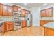 A well-equipped kitchen with stainless steel appliances and plenty of cabinet space at 3510 Long Lake Dr, Douglasville, GA 30135
