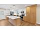 Modern kitchen featuring an island, stainless steel appliances, and sleek countertops at 381 Warner Se, Marietta, GA 30060