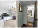 Hallway showing access to both bedroom and bathroom at 610 Amberwood Pl, Euharlee, GA 30145