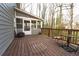 Spacious wooden deck, perfect for outdoor entertaining with a view of trees at 5166 Ridge Tarn, Acworth, GA 30102