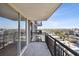 Private balcony offering open city views and black metal railings at 620 Peachtree Ne St # 1806, Atlanta, GA 30308