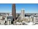 Expansive city skyline with varied architecture and clear blue skies above the buildings at 620 Peachtree Ne St # 1806, Atlanta, GA 30308