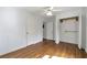 Bedroom with hardwood floors and closet at 1631 Dresden Ne Dr, Brookhaven, GA 30319