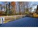 Inviting back deck providing serene views of the wooded backyard, perfect for outdoor relaxation at 175 Jayne Ellen Way, Alpharetta, GA 30009