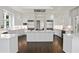Modern kitchen featuring white cabinets, stainless steel appliances, and large island at 510 Covington Cv, Alpharetta, GA 30022