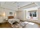 Bright main bedroom with hardwood floors, sitting nook and ornate furniture at 510 Covington Cv, Alpharetta, GA 30022