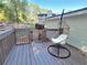 Relaxing outdoor deck with a comfortable swing chair at 208 Willows Ct, Riverdale, GA 30274